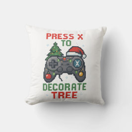 Almofada Pressione X para Decorar a Árvore de Natal Travess