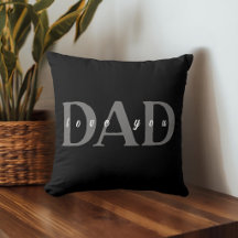 Almofada Preta Elegante DAD Love You