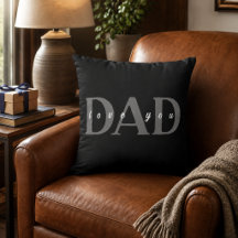 Almofada Preta Elegante DAD Love You