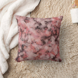 Almofada Preto Cinza Rosa Branco Geométrico Abstrato Modern
