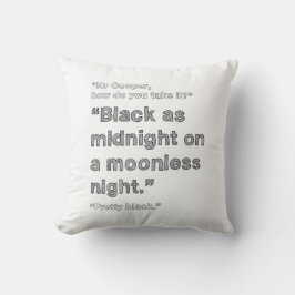 Almofada Preto como a meia-noite - coxim GÊMEO dos PICOS