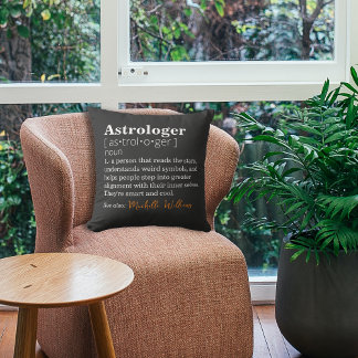 Almofada Preto de definição de astrólogo personalizável
