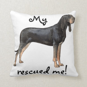 Almofada Preto do salvamento e Coonhound de Tan