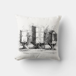 Almofada preto do travesseiro do coxim das colmeia das