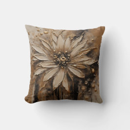 Almofada Preto Dourado Bege Floral