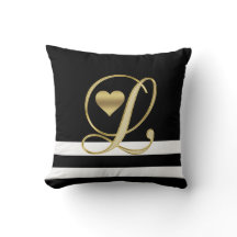 Preto Dourado/branco das iniciais do monograma