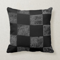 Preto e bandeira Checkered cinzenta