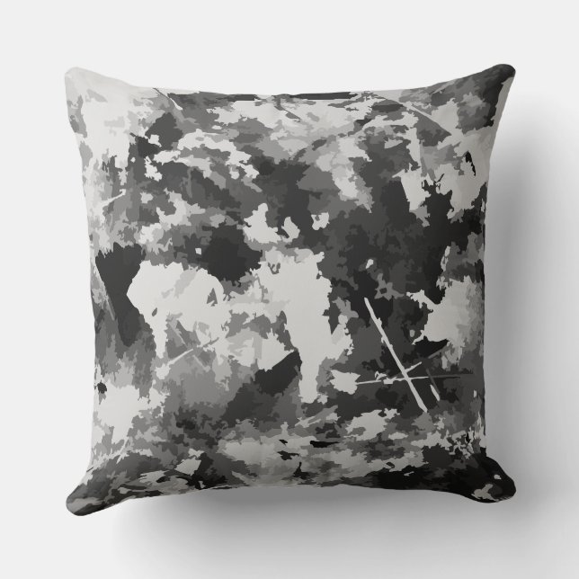 Almofada Preto e Branco aflitos (Verso)