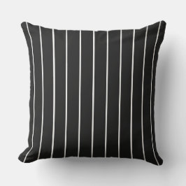 Almofada Preto e Branco Contemporâneo Monocromático Pinstri