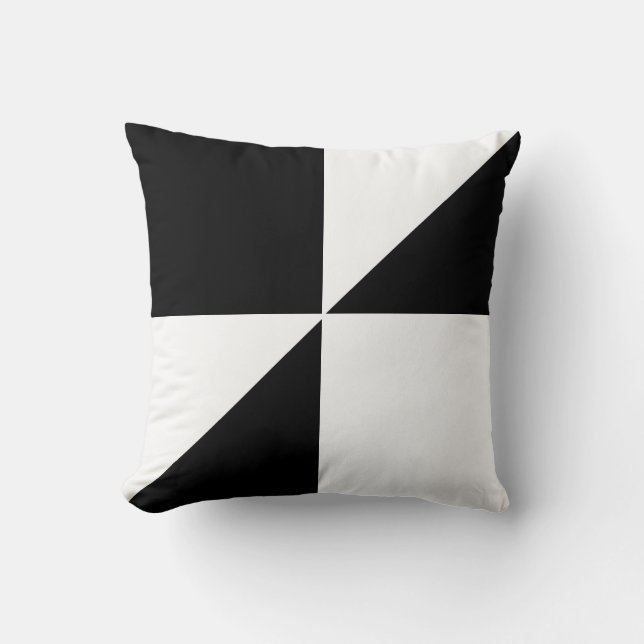 Almofada Preto e Branco Moderno (Frente)