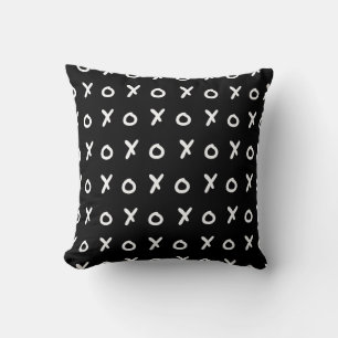 Almofada Preto e Branco X O XO X&O's Moda Fofa