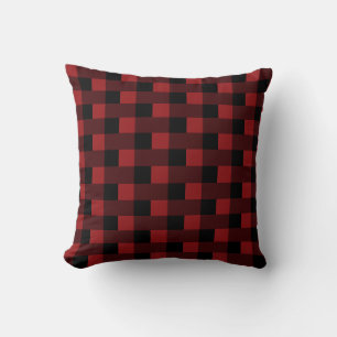 Almofada Preto e vermelho marcado