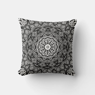 Almofada Preto Geométrico+Cushion Moderno Branco