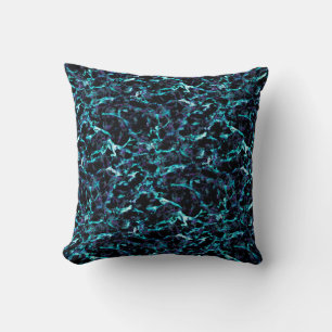 Almofada Preto Roxo & Azul Aquamarinho Elétrico Chocante