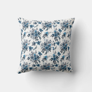 Almofada Preto'n'Bleume Floral/Gráfico Dois Lados