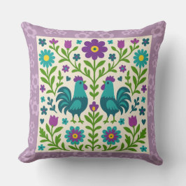 Almofada Pretty Folk Art Cockerel