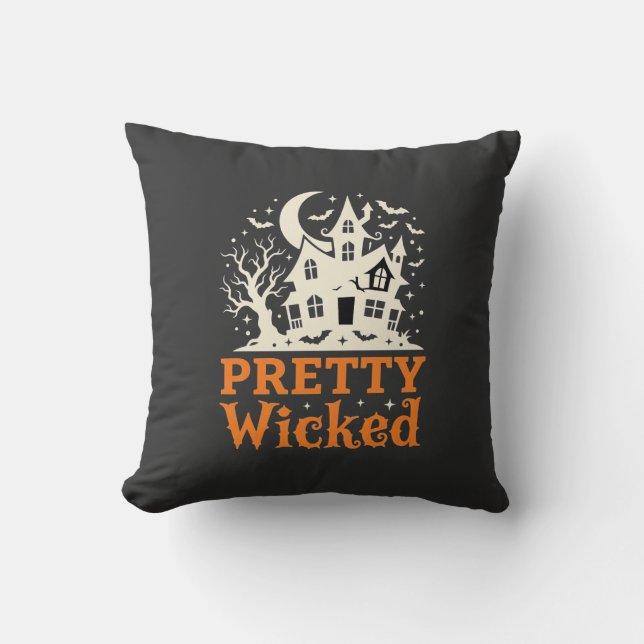 Almofada Pretty Wicked Halloween Haunted House_1 (Frente)