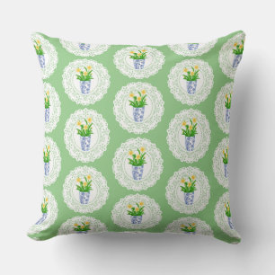 Almofada Primavera Blooms no Travesseiro decorativo de Pote