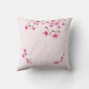 Almofada Primavera Cherry Blossom Monograma Bridesmaid Gift