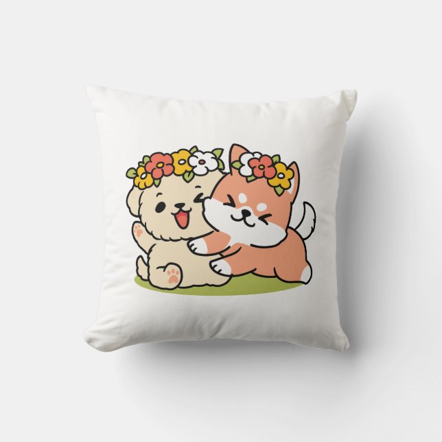 Almofada Primavera dentro da cutena - Ilustração Adorável d (Frente)