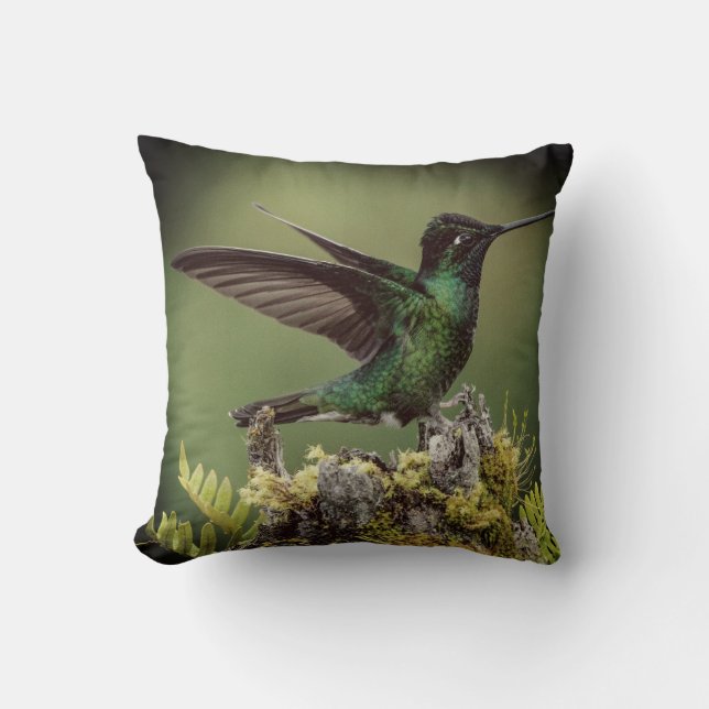 Almofada Primavera Hummingbird Para Amantes Da Natureza (Frente)