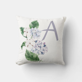 Almofada Primavera HYRDANGEA com letra personalizável