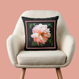 Almofada Primavera romântico Peony em Pale Peach