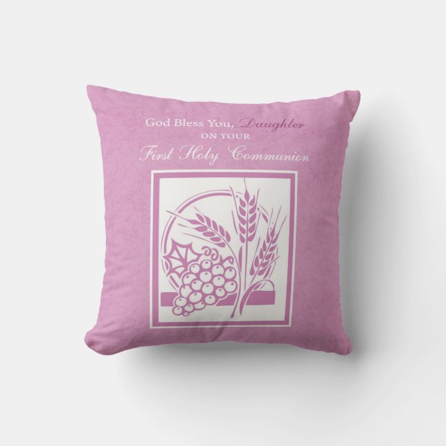 Almofada Primeira Comunhão da Filha, Rosa (Frente)