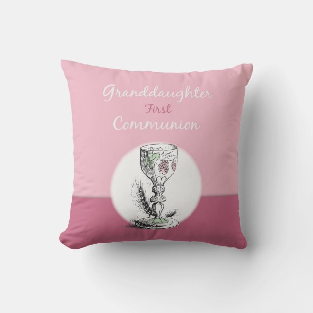 Almofada Primeira Comunhão da Netinha Rosa, Cálice (Frente)