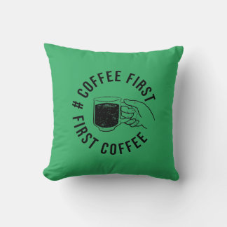Almofada primeira t-shirt de café