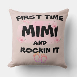Almofada Primeira vez que Mimi Avó teve dia de as mães engr