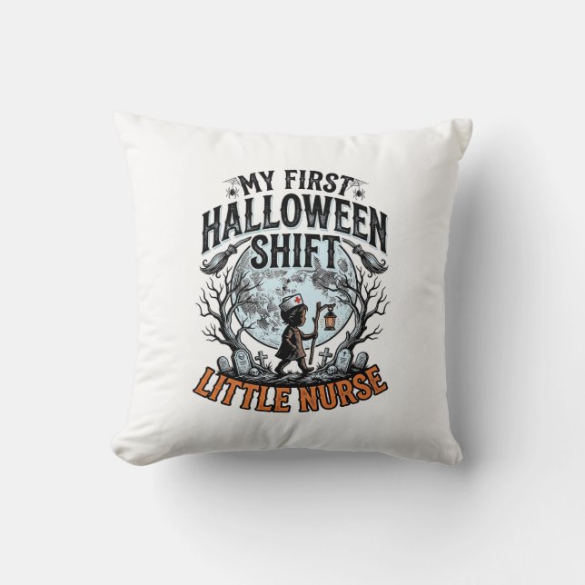 Almofada Primeiro Enfermeira de Halloween Fantasmas Lua Fan (Frente)