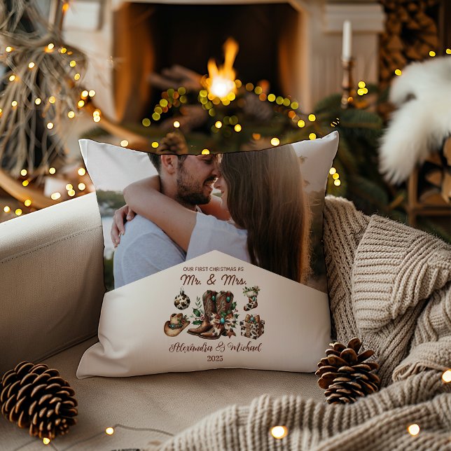 Almofada Primeiro Natal como Senhora e Senhor  Foto  (Criador carregado)
