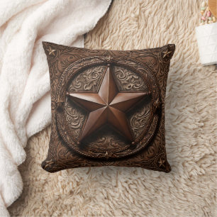 Almofada Primitivo Cowboy Brown Country Oeste do Texas Star
