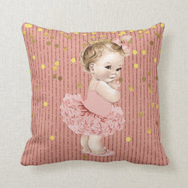 Almofada Princesa Bebê no brilho Dourado dos confetes do