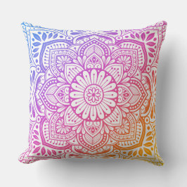 Almofada Prism Flower Mandala Throw Pillow