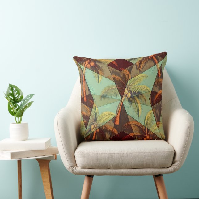Almofada Prisma Tropical – Desenho Abstrato Geométrico de P (Cadeira)