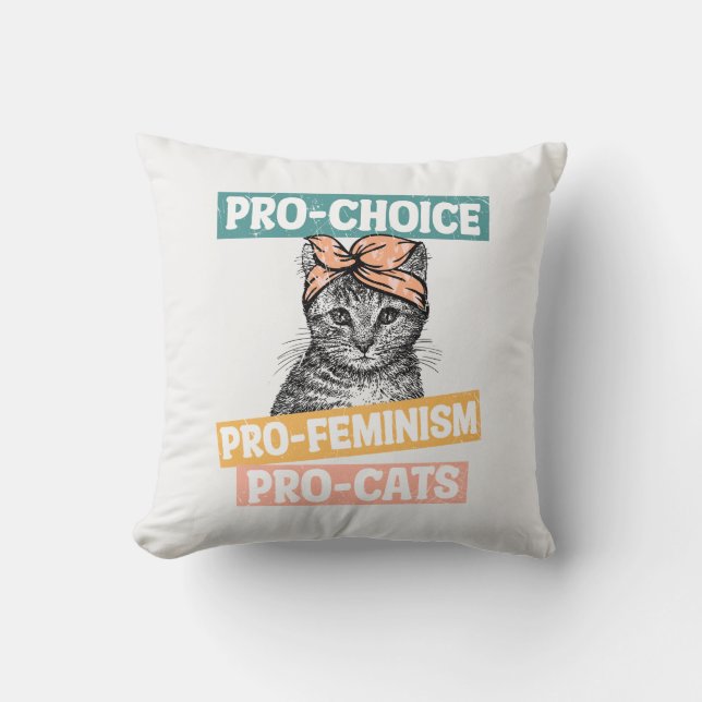 Almofada Pró-Escolha, Pro-Feminismo, Pro-Cat | Tambor (Frente)