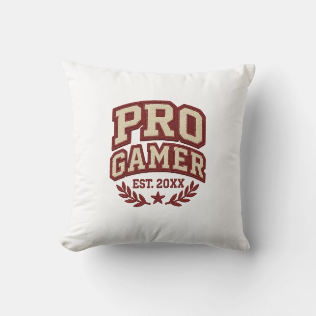 Almofada PRO GAMER - Estilo de Patch de Chenille Variável (Frente)