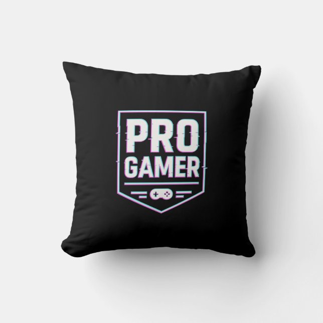 Almofada PRO GAMER - Neon Glitch Shield (Frente)