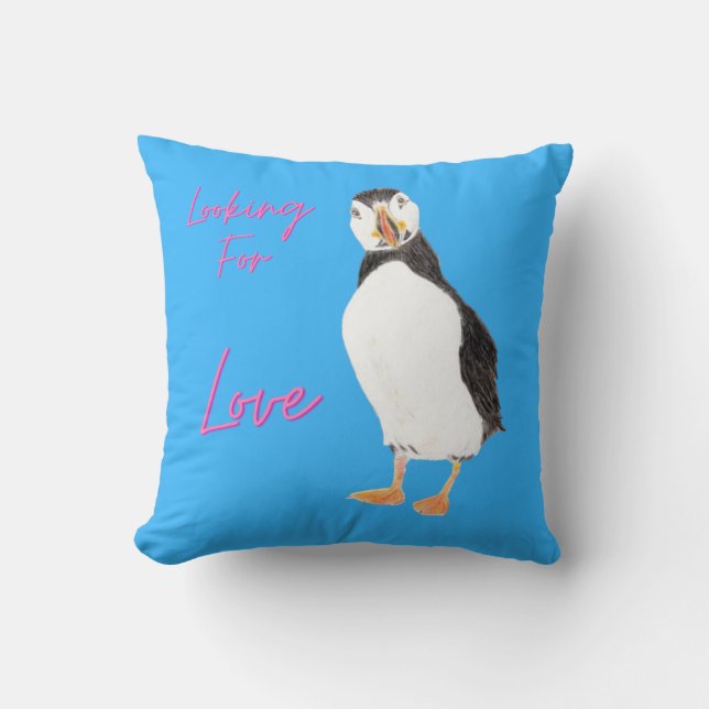 Almofada Procurando amor Puffin x2 (Frente)