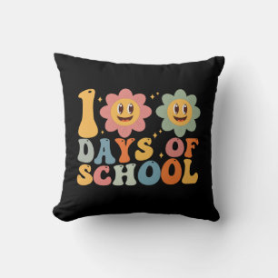 Almofada Professor Crianças Retro Groovy 100 Dias de Escola