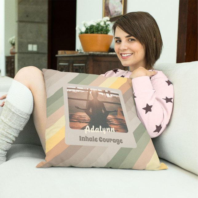 Almofada Professora personalizada do Yoga Lover Mamãe Dotad (Personalized Yoga Lover Teacher Mom Women Gift)