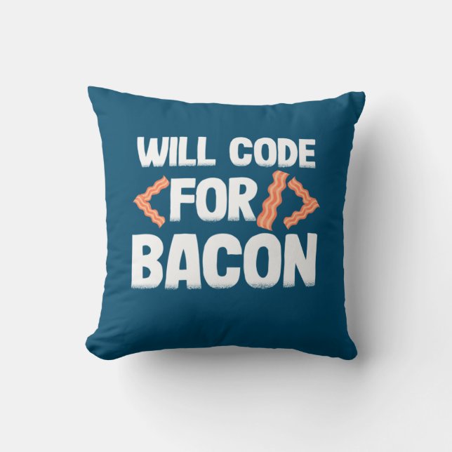Almofada Programador Codificará Para Bacon (Frente)