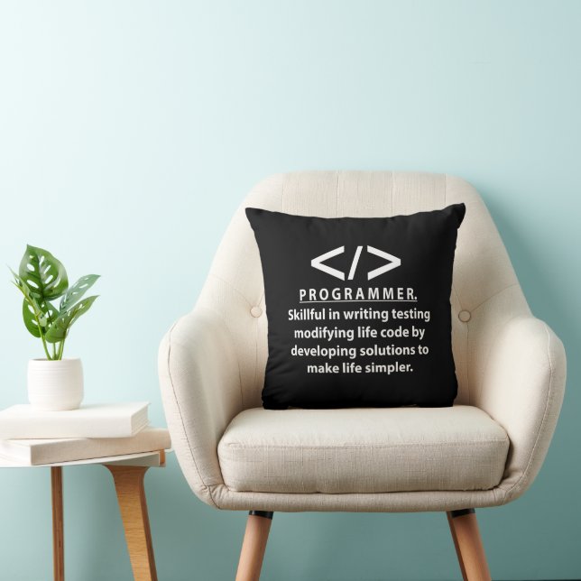 Almofada Programador Desenvolvedor de Código Programador (Cadeira)