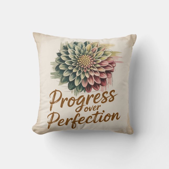 Almofada Progresso Acima da Perfeição (Frente)