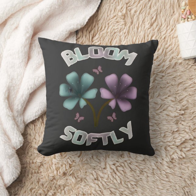 Almofada Projeto Floral de Primavera Bloom Softly Pastel Co (Cobertor)