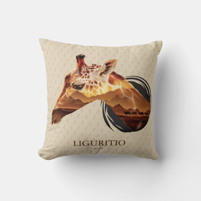Almofada Projeto personalizado do girafa do deserto (Frente)