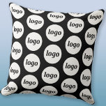 Almofada Promocional de padrão de logotipo simples para emp<br><div class="desc">Simples design de logotipo minimalista para promover a lealdade marca e promover sua pequena empresa. Substitua o logotipo pelo seu e altere a cor de fundo na Ferramenta Design para personalizar.</div>