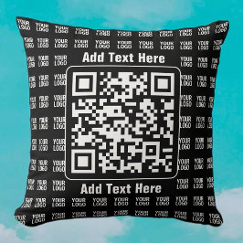 Almofada Promotional QR code (editable) plus Logo Pattern